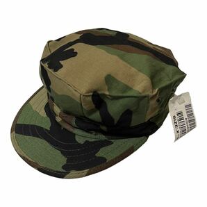 デッドストック 新品 US ARMY アメリカ軍 コンバットキャップ ユーティリティキャップ 帽子 リップストップ ウッドランド 迷彩 ミリタリーの画像1