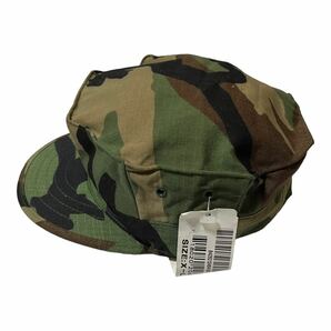 デッドストック 新品 US ARMY アメリカ軍 コンバットキャップ ユーティリティキャップ 帽子 リップストップ ウッドランド 迷彩 ミリタリーの画像4