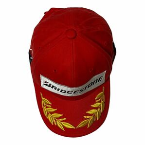 BRIDGESTONE ブリヂストン 6パネルキャップ ウィナーズキャップ ポディウムキャップ 帽子 F1 モータースポーツ レッドの画像6