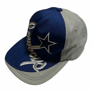 【美品】 Dallas Cowboys ダラス・カウボーイズ NFL 6パネルキャップ 帽子 ロゴ刺繍 アメフト ブルーの画像1