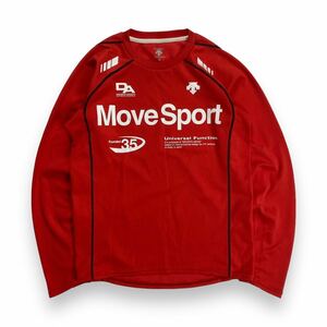 DESCENTE デサント MOVE SPORT ムーブスポーツ 長袖 Tシャツ ロンＴ レッド M