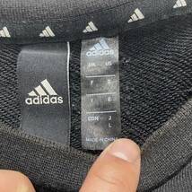 adidas アディダス ロゴプリント スウェット トレーナー ブラック L_画像5
