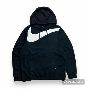 NIKE ナイキ　ロゴ　パーカー　フーディー　ストーリート　ブラック　XXL スウォッシュ