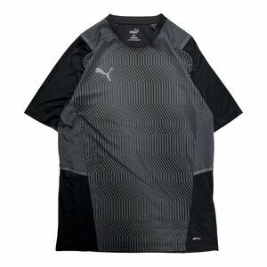 美品 PUMA プーマ ゲームシャツ ユニフォーム サッカーシャツ スポーツウェア ブラック XXL