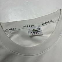 大きめサイズ LACOSTE ラコステ 半袖Tシャツ スポーツウェア テニスウェア 吸湿速乾 ホワイト 4_画像4