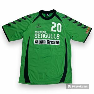 hummel ヒュンメルYOKOSUKA SEAGULLS 半袖サッカー ユニフォーム 20 L ライトグリーン 