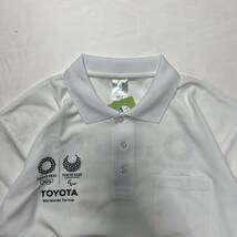 TOYOTA トヨタ 東京オリンピック2020 半袖ポロシャツ ユニフォーム メッシュ ホワイト XL_画像3