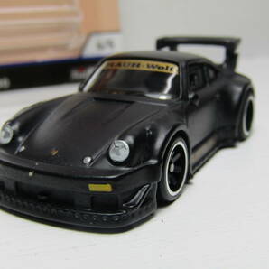 PORSCHE 930 RWB ポルシェ リアルライダー RealRider RAUH Welt BEGRIFF ラウヴェルト べグリフ 1/64 位 SILHDUETTES Car Culture 黒/金の画像1