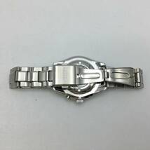 O3◇【キネテック/稼働】SEIKO セイコー KINETIC メンズ腕時計 5M84-0AB0 ラウンド デイデイト 裏スケ 純正ベルト 現状品 ◇_画像7