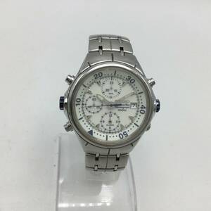 S112◇【QZ/不動品】SEIKO セイコー The Great Blue 7T32-6N40 クロノグラフ デイト メンズ腕時計 クォーツ 純正ベルト 現状品 ◇