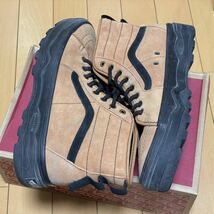 vans sk8 hi sentry brown/black スウェード　ヴァンズ　スニーカー　27_画像4