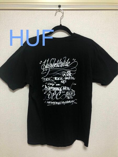 HUF 半袖Tシャツ　ブラック　M