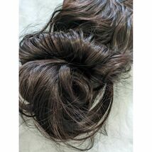 733　襟足ウィッグ　襟足エクステ　45㎝　ダークブラウン　wig　カール　変装　えりあし　自然　パッチン止め　ウェーブ　茶色_画像8