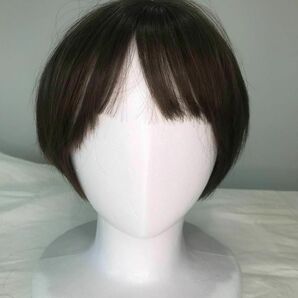 398 フルウィッグ ボブ ダークブラウン ネット付き 自然 ショートボブ 変装 女装 かつら wig ショートカット ナチュラル 医療用の画像6