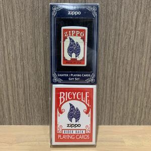 ☆1円スタート バイスクルトランプ&ジッポーセット 未使用 ZIPPO×BICYCLE レア プレイングカード トランプ オイルライター アメリカ製 