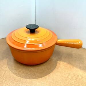 ☆★H1639 LE CREUSET ル・クルーゼ 片手鍋 18cm オレンジ ソースパン ルクルーゼ