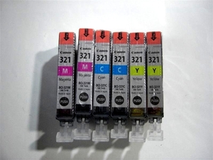 Canon original Canon BCI-321M BCI-321C BCI-321Y ink cartridge each 2 piece set unopened 