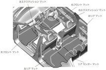 ■ホンダ ヴェゼル/ヴェゼル ハイブリッド(RU1/RU2/RU3/RU4)用 純正フロアカーペットマット エクステンションマット付(A11)_画像5