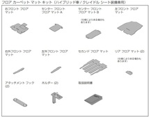 ■ホンダ オデッセイ ハイブリッド(RC4)７人乗り/２列目プレミアムクレードルシート車用 純正フロアカーペットマット スタンダードタイプ_画像3