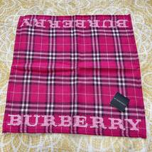 【激レア】新品/BURBERRY/タオルハンカチ/正規品/バーバリー/綿100%/未使用/即決ロゴ/ブランド/日本製/ノバチェック/ハンドタオル/ピンク_画像6