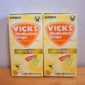 ヴィックスドロップ　シュガーレス　ハニーレモン　25個入×2箱　新品未開封