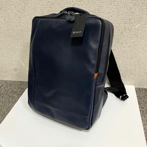 新品 イズイット IS/IT レザーリュック ビジネスバッグ 定価33,000円 PC対応 シュルビ ダークブルー 984701の画像1