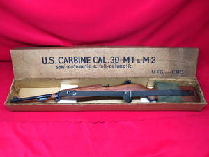 SMGマークあり TOKYO CMC U.S. CARBINE CAL.30 M1&M2 カービン モデルガン マガジン欠品 付属品有 元箱付属 管理6B0409C-G2