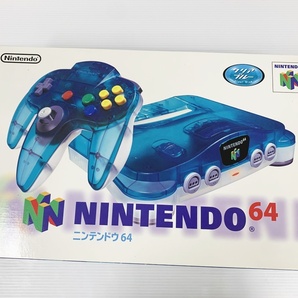 G-64-002 中古☆NINTENDO64本体 クリアブルー ニンテンドウ64 任天堂 ゲームハード 動作品 難ありの画像1