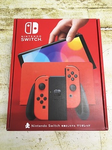 G-64-021 未使用品☆Nintendo Switch ニンテンドー スイッチ 有機ELモデル マリオレッド 本体 他店保証印あり　