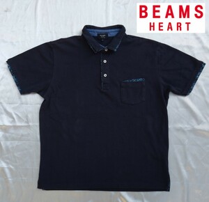 【BEAMS HEART】ビームスの花柄混ポロシャツ