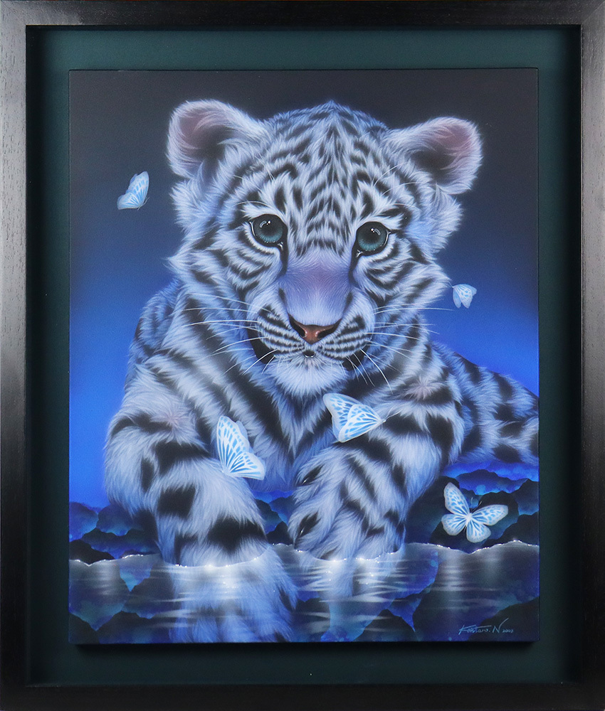 直筆原画　ホワイトタイガー　西野健太郎　絵画　絵 直筆原画 ホワイトタイガー 西野健太郎 絵画 絵 直筆原画 ホワイト