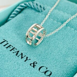 極美品☆Tiffany & Co. ティファニー オープン アトラス シルバー ネックレス SV925 ペンダント アクセサリー