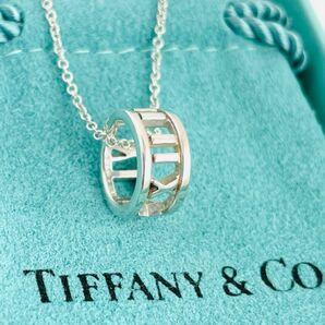 極美品☆TIFFANY ティファニー オープン アトラス シルバー ネックレス SV925 ペンダント アクセサリー 男女