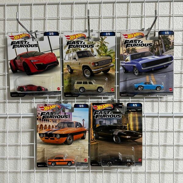 Hot Wheels FAST&FURIOUS 5台セット