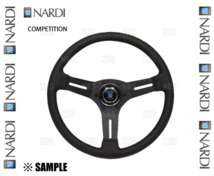 数量限定 大特価 正規品 NARDI ナルディ コンペティション　330mm　 パンチングレザー＆ブラックスポーク　(N081_画像2