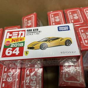 トミカ NO.64 フェラーリ 488 GTB 初回特別仕様 黄 20台セット 新品未開封 Ferrari ミニカー 未使用の画像10