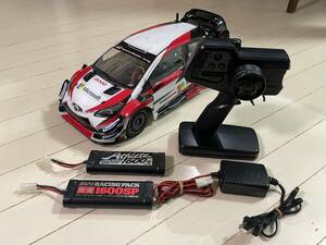 【送料込み・即決！】タミヤ TT-02 ヤリスWRC ファインスペック2.4Gプロポ付フルセット！バッテリー2本付 