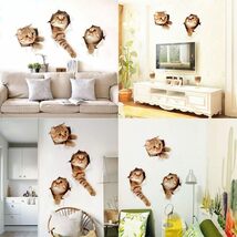 Pazi ウォールステッカー 猫 剥がせる 壁 ステッカー ねこ シール かわいい 3D 簡単 DIY 可愛い 貼ってはがせる 動_画像6