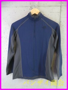 【送料300円可】023m55◆良品です◆吸汗速乾◆THE NORTHFACE ノースフェイス ハーフジップ 長袖ドライシャツ S/アウトドア/ジャケット