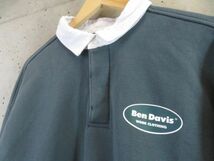 020m40◆良品です◆BEN DAVIS ベンデイビス 裏地起毛 長袖スエットラガーシャツ L/トレーナー/ワークジャケット/ラグビー/ブルゾン_画像4