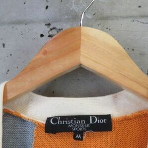 7140s10◆良品です◆Christian Dior クリスチャンディオール ゴルフ柄 コットンニットベスト M/セーター/カーディガン/ジャケット/シャツの画像5