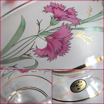 【BOHEMIA Crystalex /ボヘミア】高さ約15.4ｃｍ『色絵花柄ガラスフラワーベース』《良好》チェコスロバキア期/レトロ花瓶/レア/BVT3670_画像6