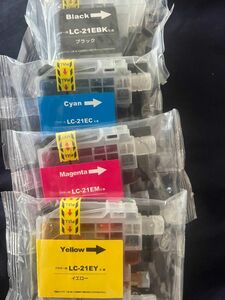 4個自由選択ブラザー用 LC21E-4PK 4色セット互換インクカートリッジ 