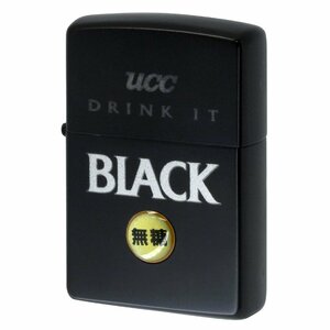 絶版/ヴィンテージ Zippo ジッポー 中古 2001年製造UCC 珈琲 無糖 Black [S]ほぼ新品同様