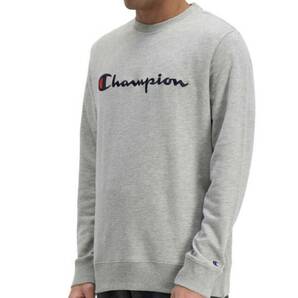 Champion チャンピオン メンズ トレーナー シャツ 刺繍 ロゴ US-L グレー コストコ ビッグロゴ スウェットの画像2