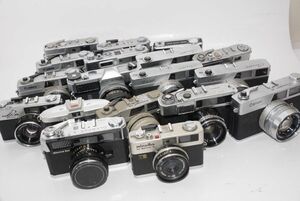 [ with translation ] Junk range finder 18 pcs together MINOLTA OLYMPUS Canon Konica etc. various #s7333