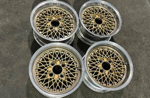 ★中古★SSR スピードスター フォーミュラメッシュ4本セット 14インチ7J？オフセット注意 4H PCD114.3 旧車 AE86等 ホイール 当時物)倉a