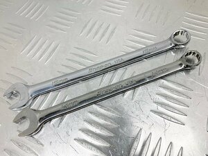 ★中古★スナップオン Snap-on コンビネーションレンチ フランクドライブプラス 14mm/15mm 2本セット SOEXM14/SOEXM15 ハンドツール)倉b