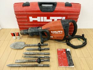 ★中古☆HILTI ヒルティ 電動ハツリ機 TE1000-AVR 本体 スコップ・ブルポイント等付属品多数 100V コンクリートブレーカー 電動工具)倉b