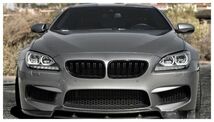 即決 BMW 6シリーズ F06 f12 f13 艶有り グロス ブラック ダブルフィン キドニー グリル　r_画像6